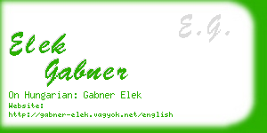 elek gabner business card